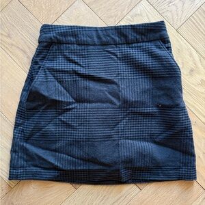 Abercrombie & Fitch Black Checkered Pencil Skirt